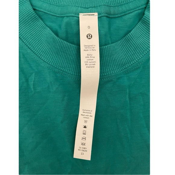 Lululemon All Yours Crop Tank Top Maldives Green SIZE 0 NWT - Picture 6 of 8